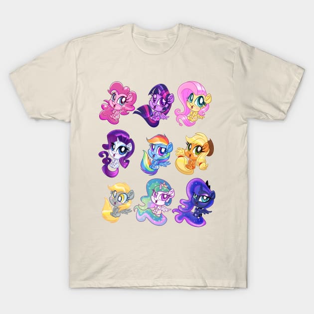 Pony Chibis T-Shirt by SophieScruggs